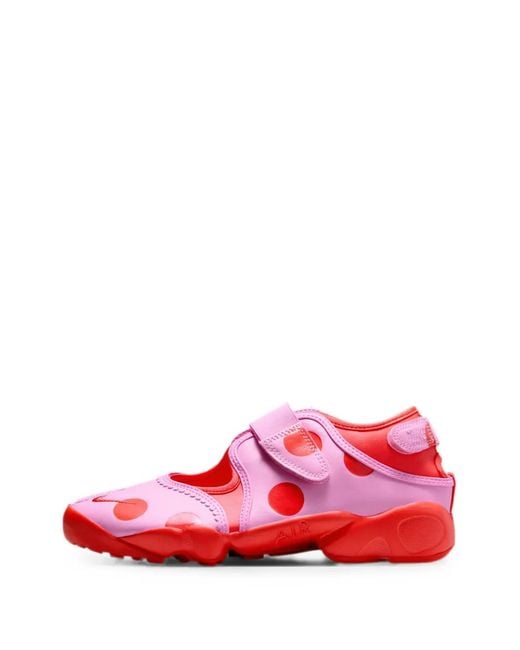 Nike Red Air Rift Polka-Dot Split-Toe Sneakers