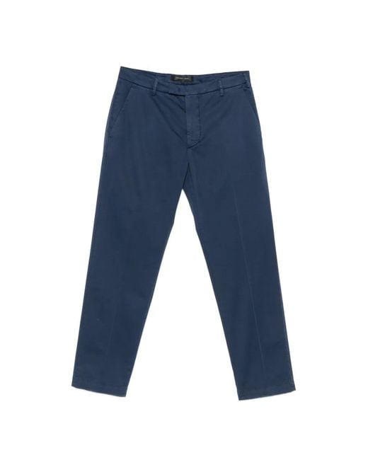 Michael Coal Blue Belt-Loop Trousers for men