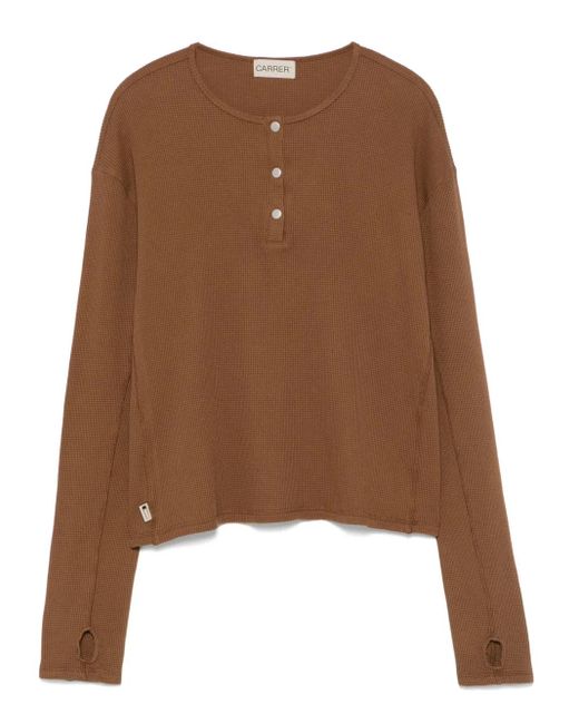Carrera Lis ヘンリーネック Tシャツ Brown