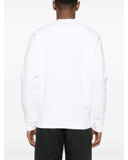 Stone Island Baumwoll-Sweatshirt mit Kompass in White für Herren
