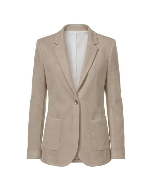 Seventy Natural Single-Breasted Patch-Pocket Jacket
