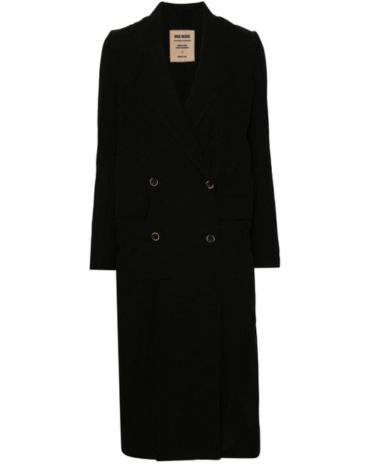 Manteau à boutonnière croisée Uma Wang en coloris Black