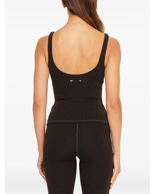 The Upside Black Castilla Amelia Patterned Tank Top