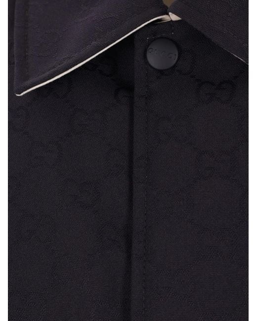 Gucci Blue Gg Reversible Jacket for men