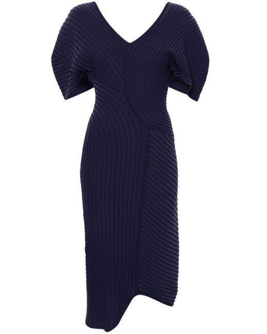 Cult Gaia Blue Pyton Knitted Dress
