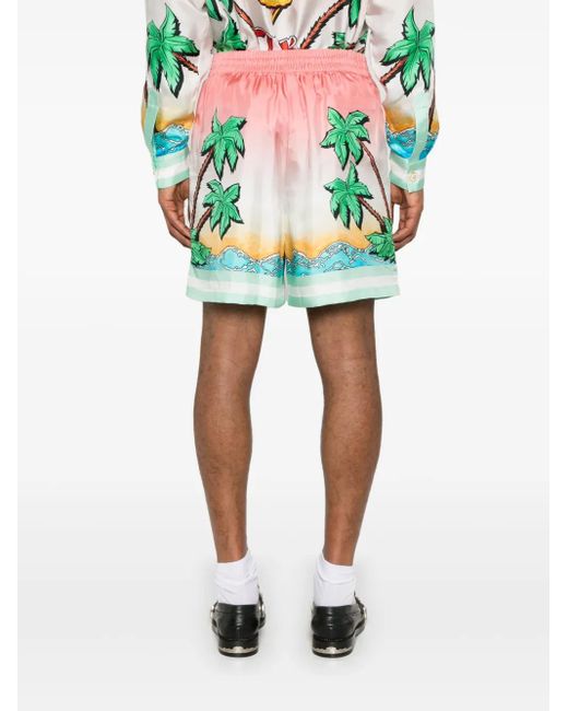 Casablanca Blue Drawstring Shorts for men