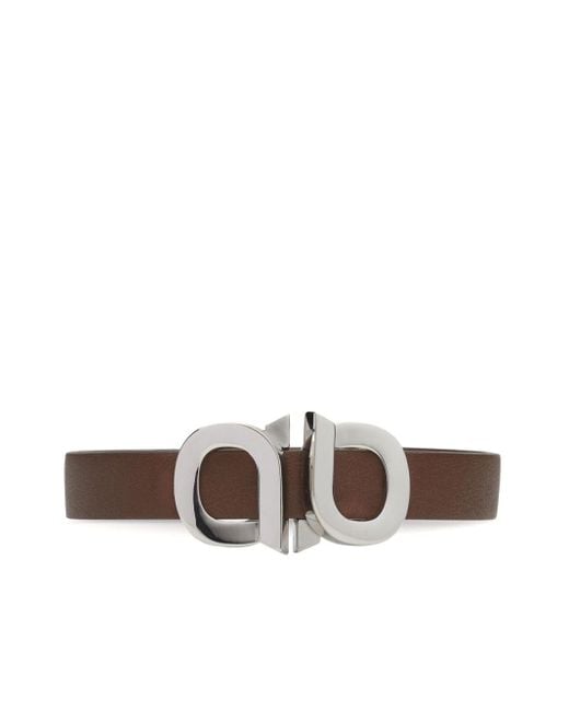 Pulsera con hebilla Gancini Ferragamo de hombre de color Blanco | Lyst