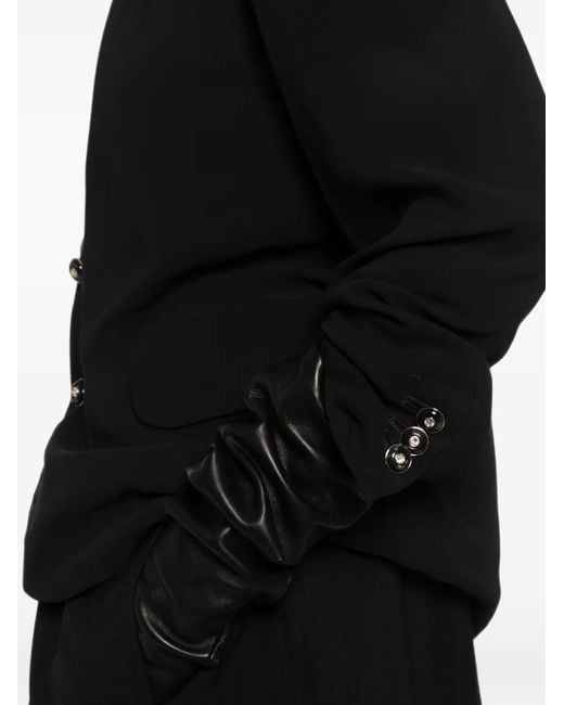 Comme des Garçons Black Single-Breasted Notched-Lapels Jacket