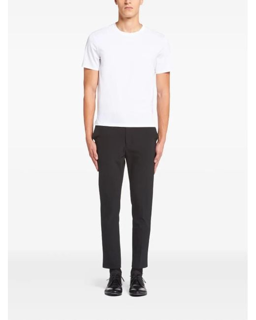 Prada White T-Shirt Round Neck for men