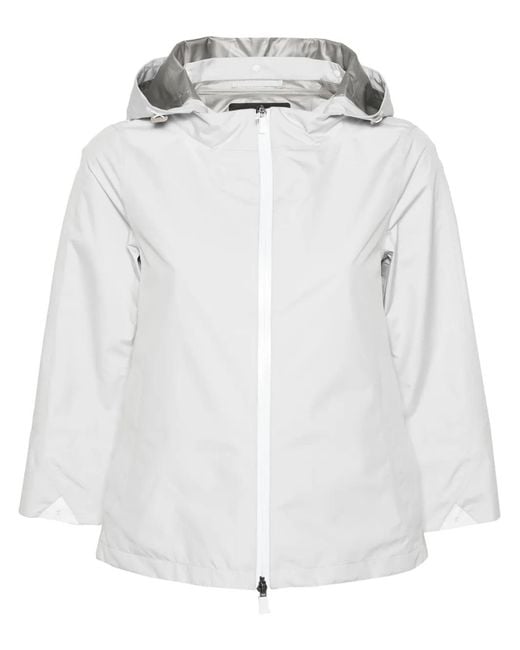 Herno White Laminar Hooded Jacket