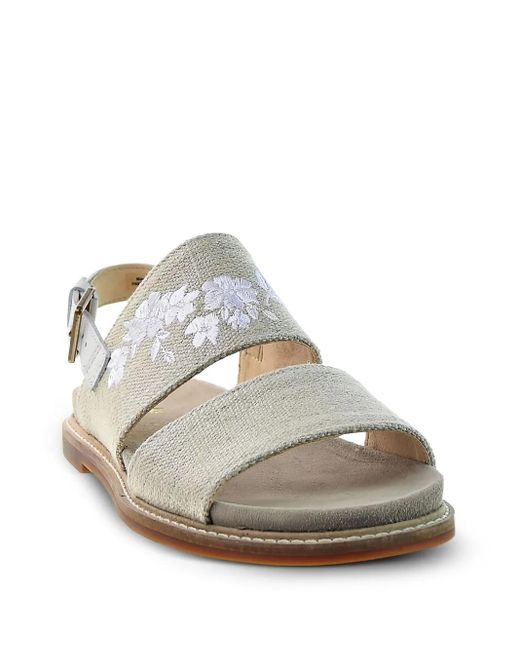 Clarks White Corsio Slide Sandals