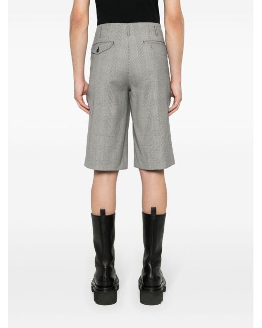 Comme des Garçons Gray Plaid-check Wool Shorts for men
