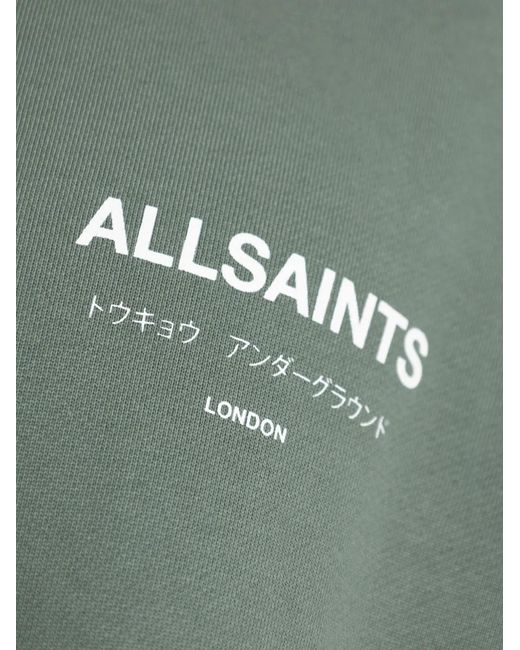 AllSaints Green Underground Hoodie for men