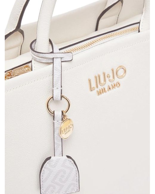 Liu Jo White Medium Handbag With Charm