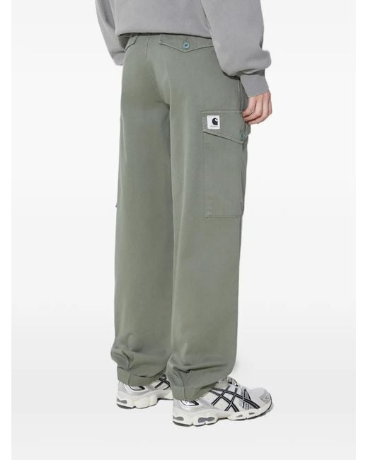 Carhartt Green Cargo-Pocket Trousers