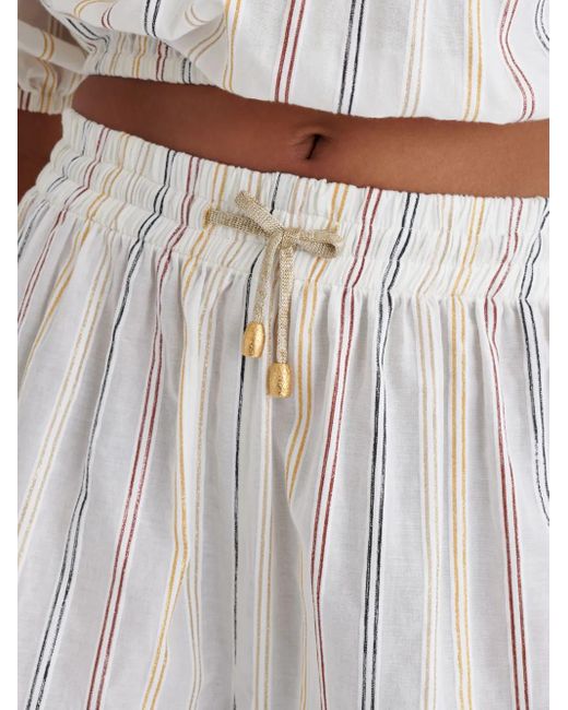 Eres White Neda Striped Shorts