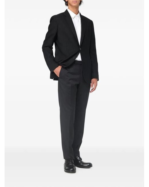 Zegna Black Wool Single-Breasted Blazer for men
