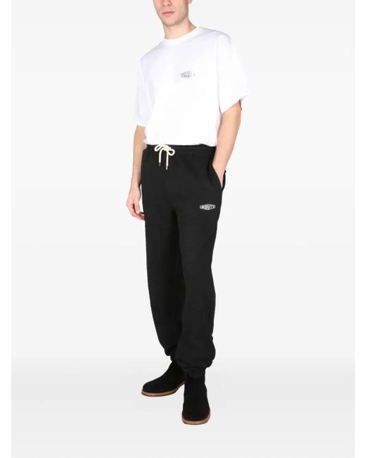 MOUTY Black Logo-Patch Track Pants for men