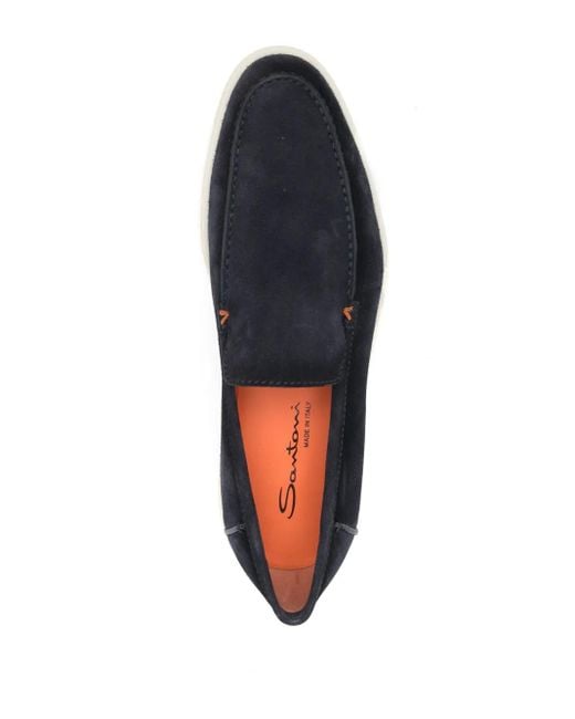 Santoni Blue Botanist Moccasin for men