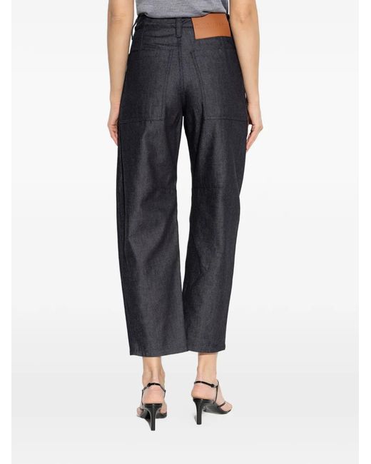 Jean À Patch Logo Jil Sander en coloris Blue