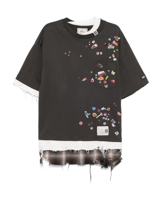 Maison Mihara Yasuhiro Black Layered T-Shirt for men