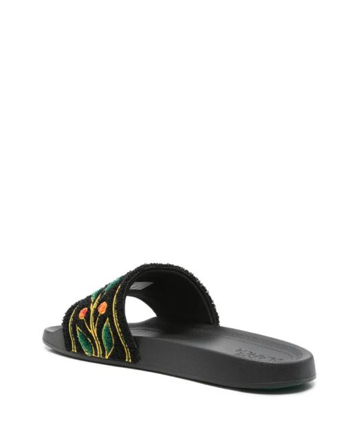 Casablanca Green Embroidered "Terry" Slider for men