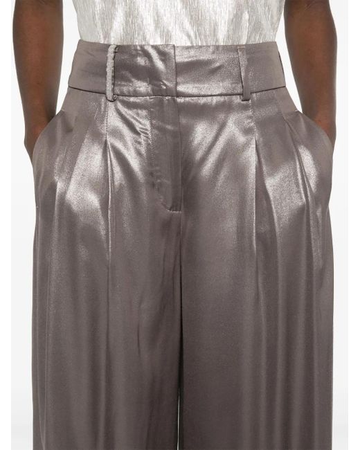 Peserico Gray Hose Mit Faltendetail