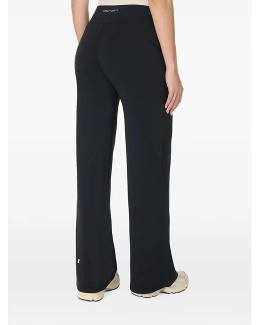 Sweaty Betty Black All Day Logo-Print Trousers