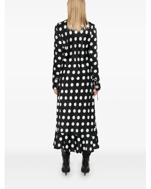 Parlor White Polka-Dot Maxi Dress