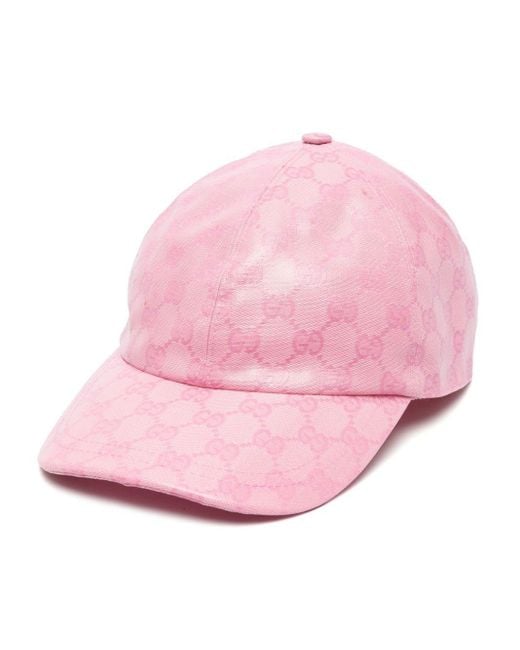 Gucci Pink Baseballkappe aus GG Crystal