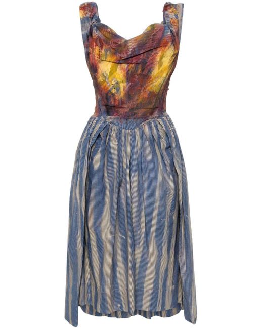 Vivienne Westwood Midi-jurk Met Bustiere in het Blue