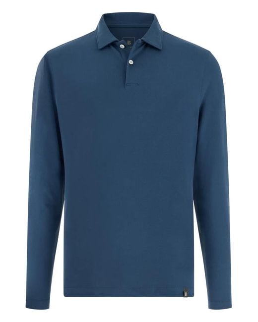 Boggi Blue Appliquéd Pique Polo Shirt for men