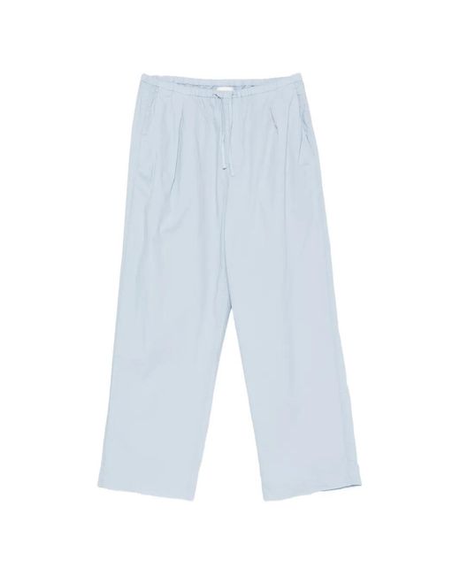Closed Blue Drawstring-Waist Trousers