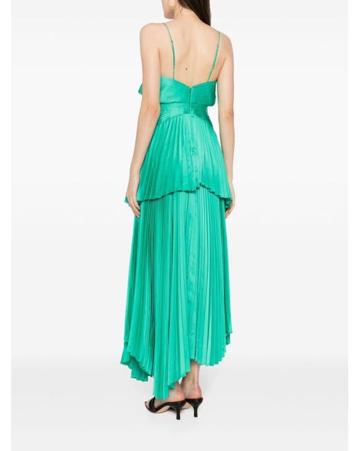 Acler Green Islington Kleid mit plissierten Details