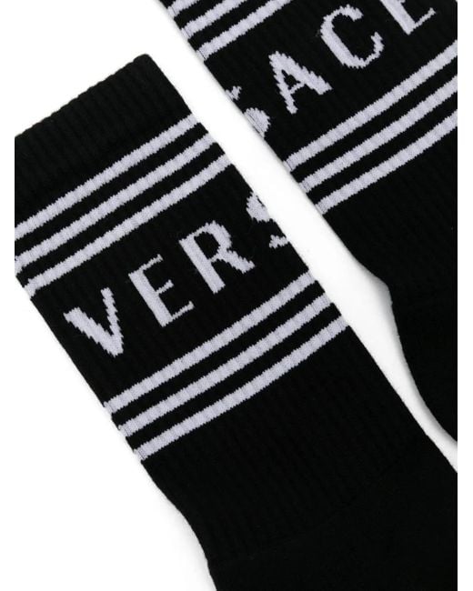 Versace Black 90S Vintage Logo Socks for men