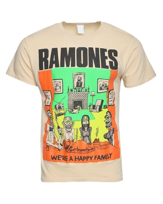MadeWorn Orange Ramones-print Cotton T-shirt for men