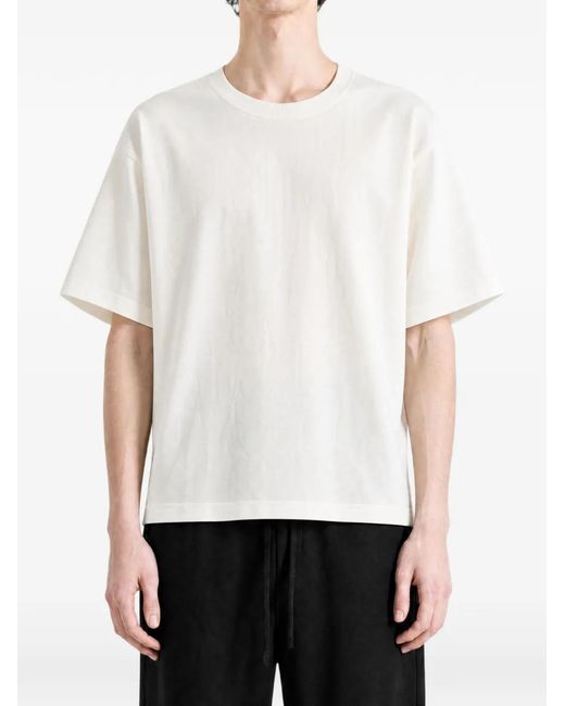 Auralee White Short Sleeve T-Shirt for men
