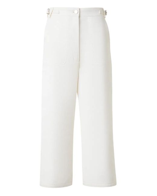 Akris White Wide-Leg Culottes