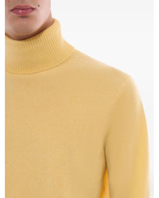 Fursac Yellow Roll-Neck Sweater for men