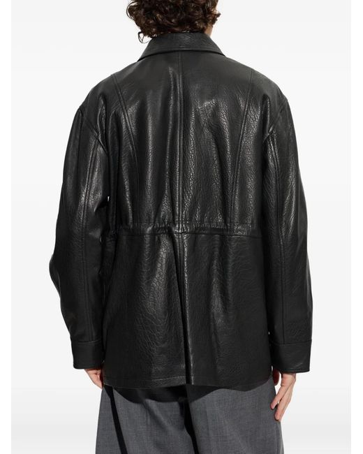 Arma Black Mavis Leather Jacket for men