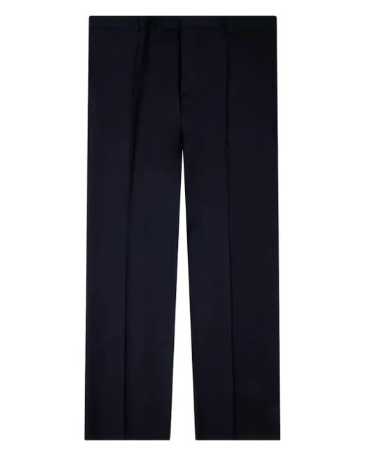 Jil Sander Blue Pressed-Crease Trousers for men