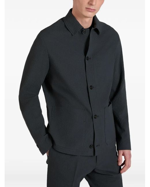 Incotex Blue Seersucker Jacket for men