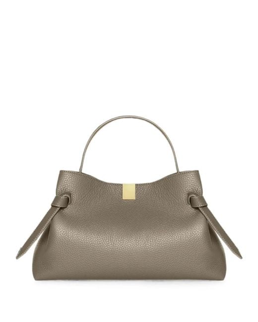 Yuzefi Metallic Gyoza Pebbled Leather Shoulder Bag