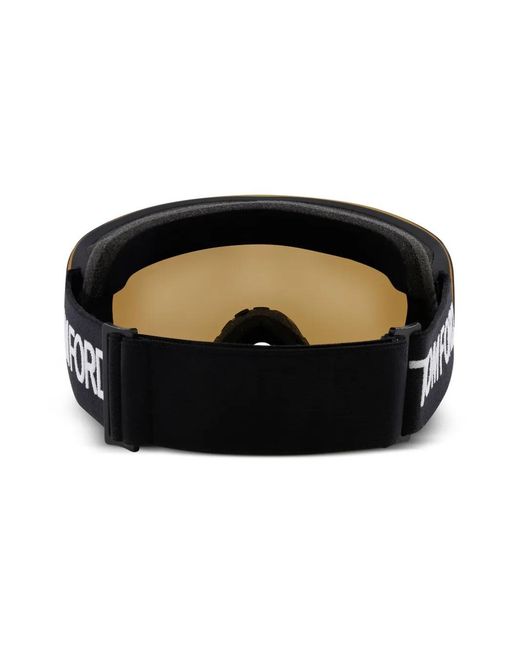 Tom Ford Yellow Printed Ski Goggles
