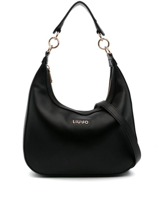 Liu Jo Black Logo-lettering Shoulder Bag