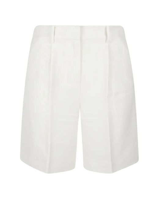 Almada Label White Tailored Shorts