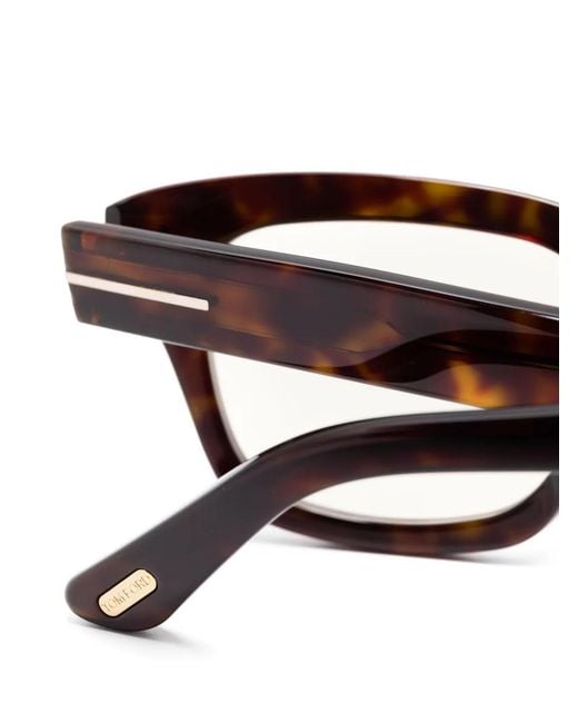Tom Ford Brown Rectangular-Frame Glasses