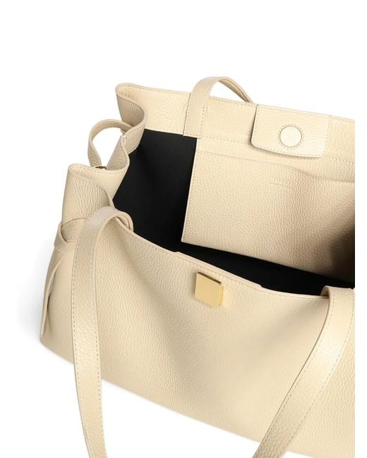 Yuzefi Natural Mini Sac Cabas Gyoza À Fini Grainé