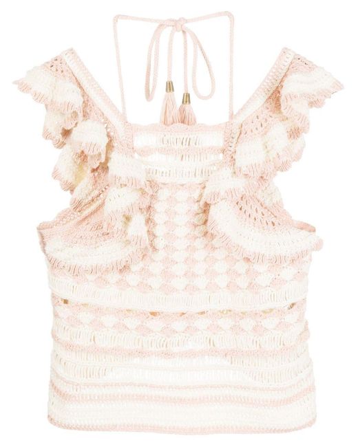 Zimmermann Clover Crochet Top in Natural | Lyst