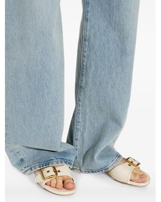 COACH White Buckle-Fastening Leather Sandals